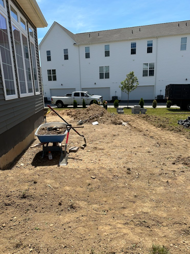 Patio before construction